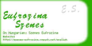 eufrozina szenes business card